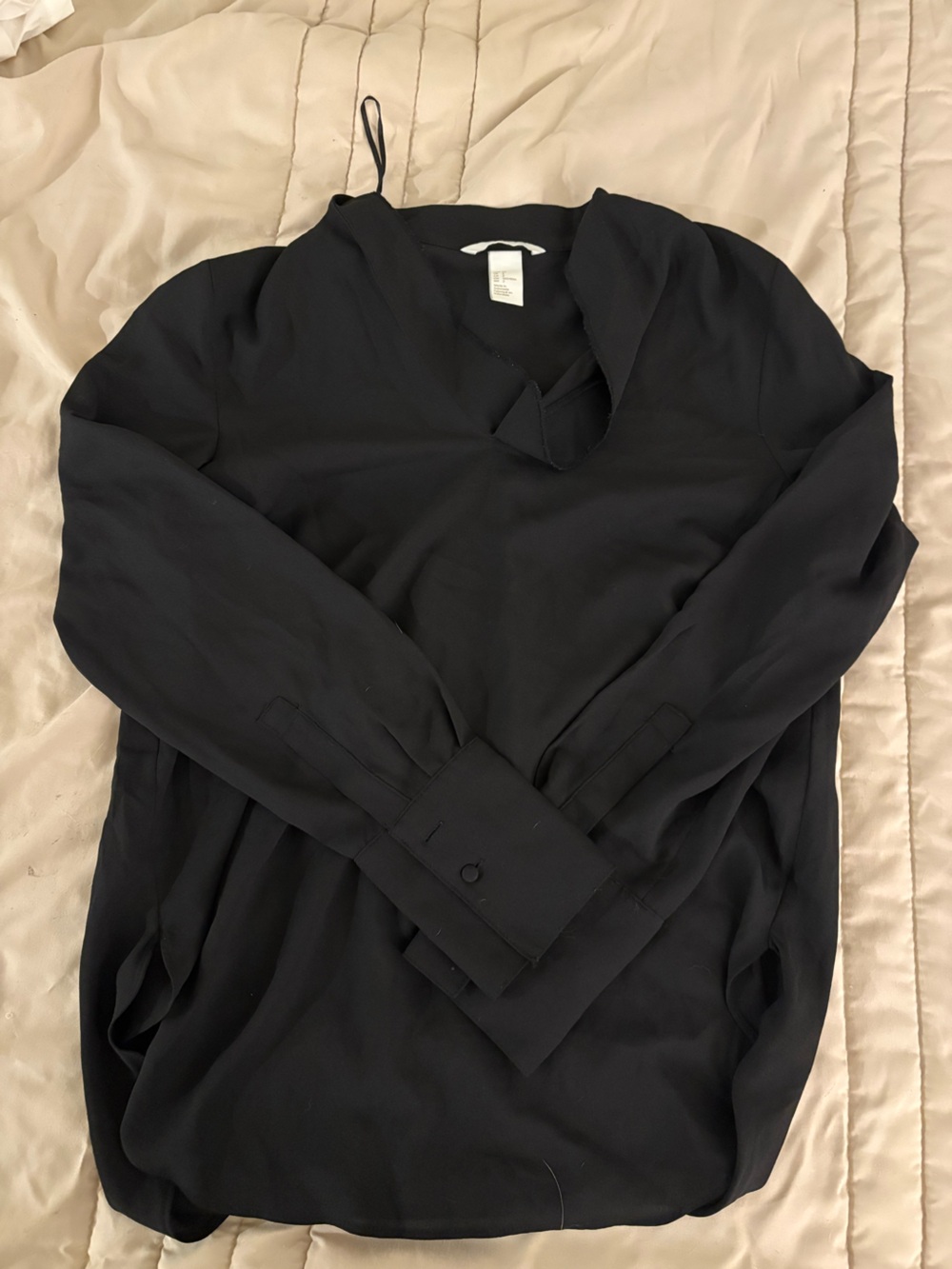 H&M Women's Black Long Sleeve Blouse